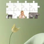 8pcs /Set Acrylic Square Puzzle Mirror Wall Sticker Home Decoration Soft Mirror - Image 7