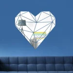 27pcs /Set Acrylic Heart Shaped Mirror Wall Stickers Home Decoration Soft Mirror