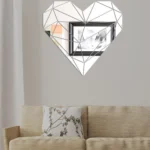 27pcs /Set Acrylic Heart Shaped Mirror Wall Stickers Home Decoration Soft Mirror - Image 3