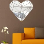 27pcs /Set Acrylic Heart Shaped Mirror Wall Stickers Home Decoration Soft Mirror - Image 6
