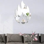 2pcs /Set Acrylic Flame Mirror Stereo Wall Stickers Home Decoration Soft Mirror - Image 6