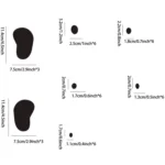 36pcs /Set Acrylic Small Feet Stereo Wall Stickers Home Decoration Soft Mirror - Image 2