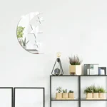 4pcs /Set Acrylic Moon Stars Mirror Wall Sticker Home Decoration Soft Mirror - Image 3