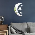 4pcs /Set Acrylic Moon Stars Mirror Wall Sticker Home Decoration Soft Mirror - Image 6