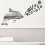 22pcs /Set Acrylic Dolphin Spitting Bubbles Mirror Wall Sticker Home Decoration Soft Mirror - Image 4
