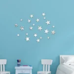 20pcs /Set Acrylic Stars Mirror Stereo Wall Stickers Home Decoration Soft Mirror