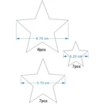 20pcs /Set Acrylic Stars Mirror Stereo Wall Stickers Home Decoration Soft Mirror - Image 3