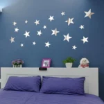20pcs /Set Acrylic Stars Mirror Stereo Wall Stickers Home Decoration Soft Mirror - Image 4