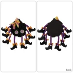 Fabric Spider Door Hanging Halloween Wreath Window Pendant - Image 4