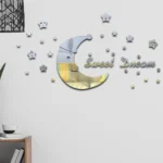 32pcs /Set Acrylic SweetDream Mirror Stereo Wall Stickers Home Decoration Soft Mirror - Image 4
