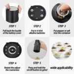 Electric Automatic Salt and Pepper Grinder Set Battery Powered - Image 5
