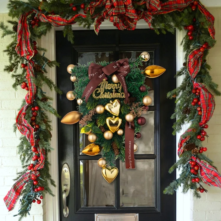 TBD06041179_4.webp Love Golden Balls Christmas Tree Christmas Decoration Wreath - Image 5