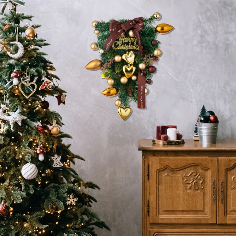 TBD06041179_5.webp Love Golden Balls Christmas Tree Christmas Decoration Wreath - Image 6