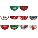 Cartoon Printed Outdoor Fan-shaped Hanging Flag Christmas Decorations - Image 2