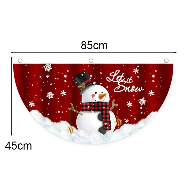 TBD06041194_B2.webp Cartoon Printed Outdoor Fan-shaped Hanging Flag Christmas Decorations - Image 3