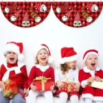 Cartoon Printed Outdoor Fan-shaped Hanging Flag Christmas Decorations - Image 5
