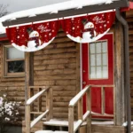 Cartoon Printed Outdoor Fan-shaped Hanging Flag Christmas Decorations - Image 7