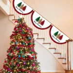 Cartoon Printed Outdoor Fan-shaped Hanging Flag Christmas Decorations - Image 8