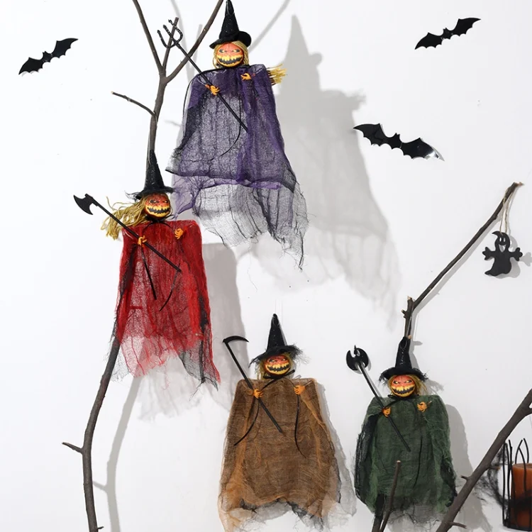 TBD06041203_B1.webp Halloween Terror Pumpkin Doll Pendant Haunted House Party Hanging Ghost Props - Image 2