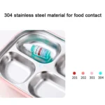 304 Stainless Steel Lunch Box Leakproof Insulated Student Dormitory Bento Box - Image 3