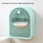 Wall-mounted Flip-top Cotton Swab Storage Box Cosmetics Box - Image 5