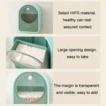 Wall-mounted Flip-top Cotton Swab Storage Box Cosmetics Box - Image 7