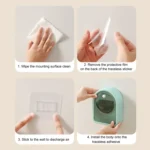 Wall-mounted Flip-top Cotton Swab Storage Box Cosmetics Box - Image 9