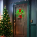 Christmas Wreath Timing Lighting Lights Door Decorations Pine Needle Ornaments Showcase - Image 8