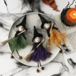 Halloween Broom Witch Doll Pendant Ghost Festival Party Props - Image 2