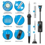 60W Adjustable Temperature Soldering Iron Set with VC830L Digital Multimeter - Image 2