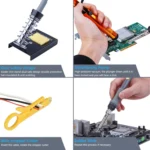 60W Adjustable Temperature Soldering Iron Set with VC830L Digital Multimeter - Image 4