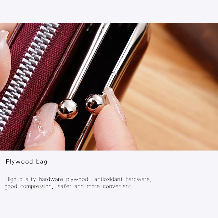 TBD06041279_B7.webp Ladies Buckle Coin Purse Detachable Large Capacity Clutch Bag Multi-card Slot Wallet - Image 8