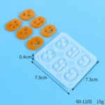 DIY Crystal Glue Mold Halloween Earrings Necklace Pendant Patch Silicone Mold - Image 6