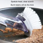 Kitchen Long Handle Automatic Liquid Filling Non-Stick Pan Scrubber Brush Cleaning Brush - Image 8
