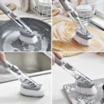 Kitchen Long Handle Automatic Liquid Filling Non-Stick Pan Scrubber Brush Cleaning Brush - Image 10