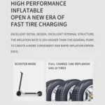 Multifunctional Portable Car Electric Wireless Tire Inflator Pump - Image 3