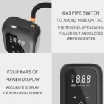 Multifunctional Portable Car Electric Wireless Tire Inflator Pump - Image 9