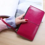 Ladies Long Zipper Multi-Card Slot Wallet Multifunctional Wristlet Wallet - Image 2