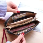 Ladies Long Zipper Multi-Card Slot Wallet Multifunctional Wristlet Wallet - Image 6