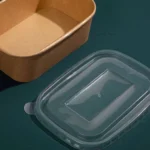 10pcs Disposable Rectangle Paper Bowl Lid Fast Food Packaging Box Cover - Image 5