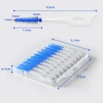 40pcs /Box Silicone Interdental Brushing Oral Cleaning Gap Brush - Image 3