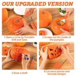 Halloween Pumpkin Carving Set DIY Halloween Decoration With Carry Bag - Image 5