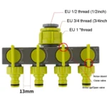 Garden Lawn Watering EU Threaded Faucet One Input Four Output Valve Diverter - Image 4