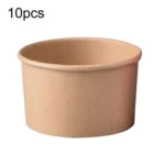 Disposable Single PE Laminated Paper Bowl Round Soup Bowl Packed Fast Food Boxes