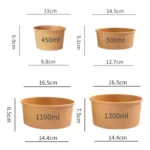 Disposable Single PE Laminated Paper Bowl Round Soup Bowl Packed Fast Food Boxes - Image 8