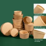 Disposable Single PE Laminated Paper Bowl Round Soup Bowl Packed Fast Food Boxes - Image 4