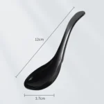 100pcs /Pack 12cm Disposable Plastic Meal Spoon Fast Food Soup Ladle - Image 3