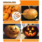 Halloween Pumpkin Carving Set Stainless Steel Pumpkin Carving Kit With Storage Bag - Image 6