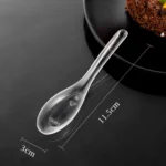 60pcs /Pack DY-103 Disposable PP Plastic Soup Spoon Packed Takeaway Scoop - Image 3