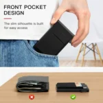 Slim Metal Wallet Pop Up Credit Card Holder RFID Blocking Men Business Card Clip - Image 5